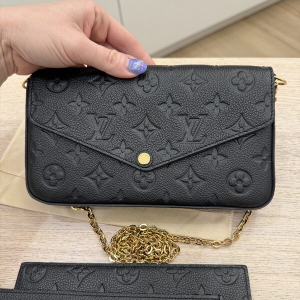 Louis Vuitton Empreinte Pochette Felicie Chain Wallet Noir