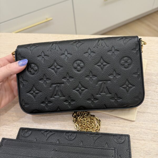 Louis Vuitton Empreinte Pochette Felicie Chain Wallet Noir