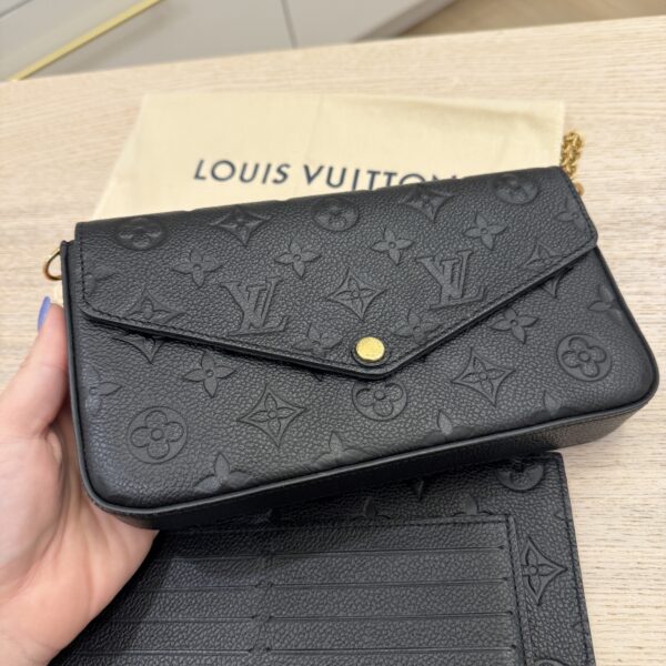 Louis Vuitton Empreinte Pochette Felicie Chain Wallet Noir