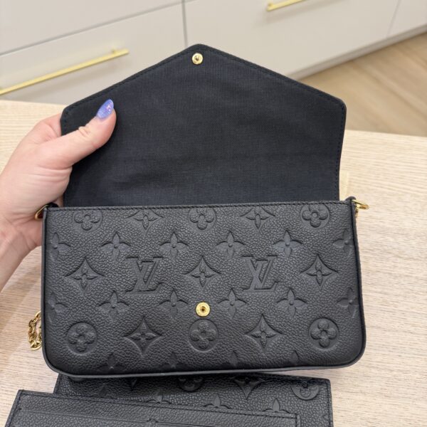 Louis Vuitton Empreinte Pochette Felicie Chain Wallet Noir