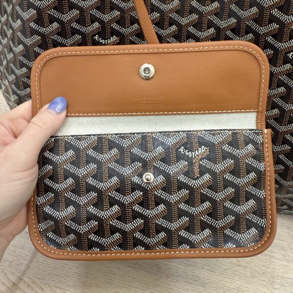 Goyard Goyardine Saint Louis GM Black and Tan