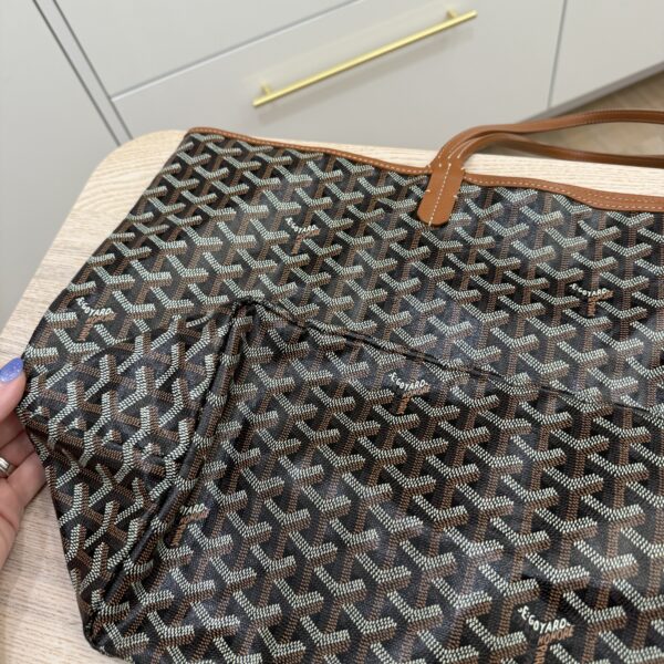 Goyard Goyardine Saint Louis GM Black and Tan