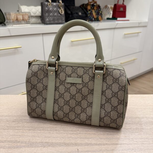 Gucci Beige GG Coated Canvas Small Joy Boston Bag