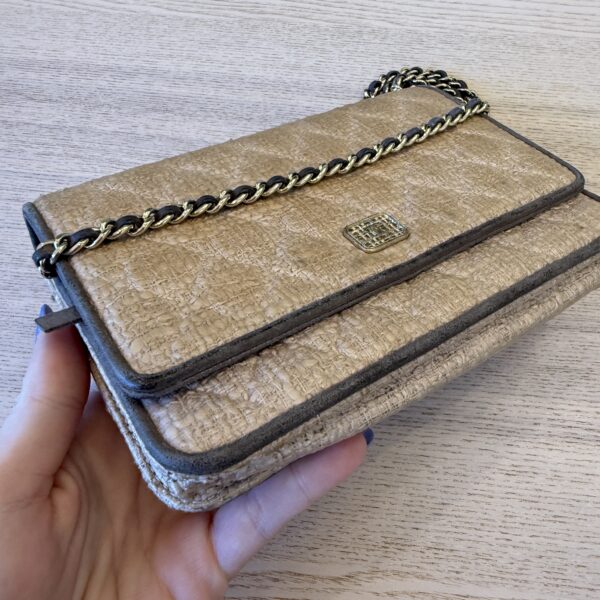 Chanel Tweed Quilted Wallet On Chain WOC