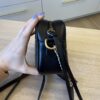Gucci Calfskin Matelasse Mini GG Marmont Chain Shoulder Bag Black