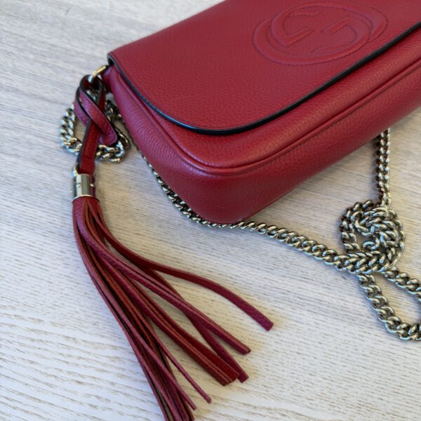 Gucci Disco Soho Red Chain Cross Body Handbag