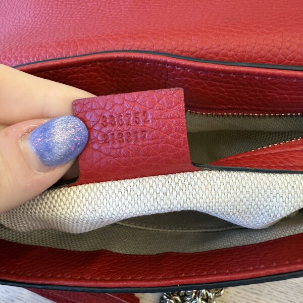 Gucci Disco Soho Red Chain Cross Body Handbag