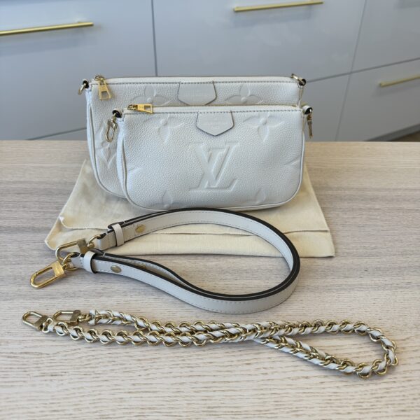 Louis Vuitton Empreinte Monogram Giant Multi Pochette Accessories Creme