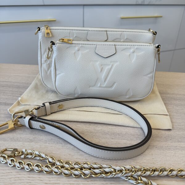 Louis Vuitton Empreinte Monogram Giant Multi Pochette Accessories Creme