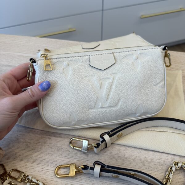 Louis Vuitton Empreinte Monogram Giant Multi Pochette Accessories Creme