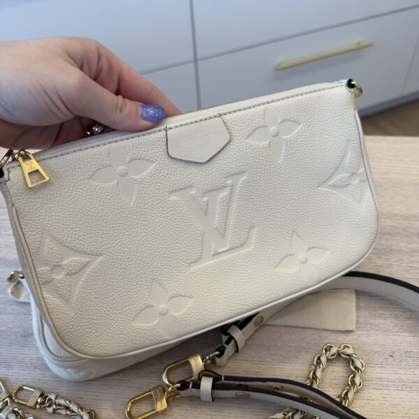 Louis Vuitton Empreinte Monogram Giant Multi Pochette Accessories Creme
