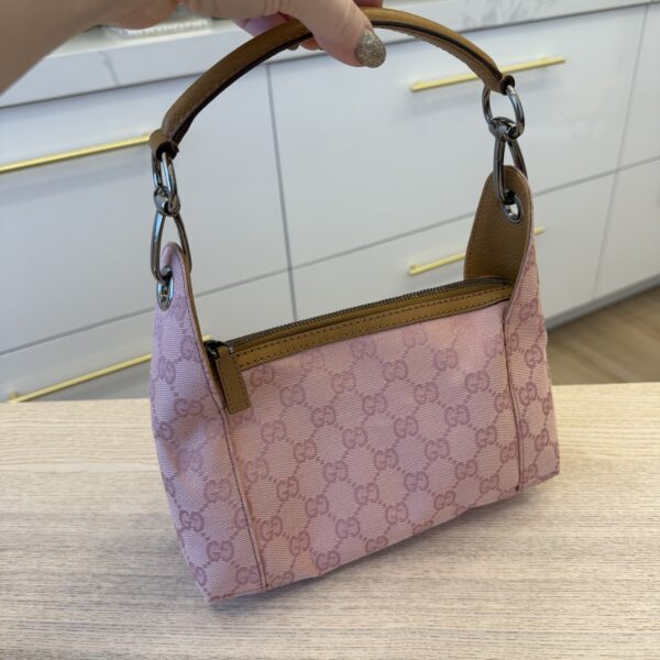 Gucci Gucci Pink GG Canvas and Leather Bag
