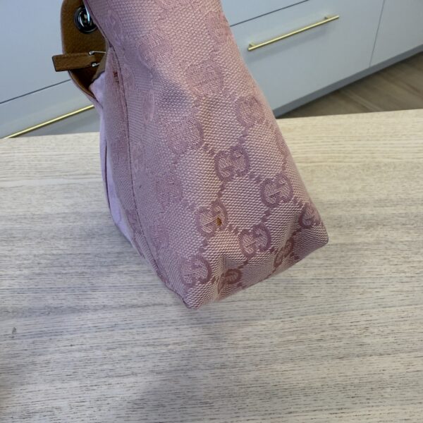 Gucci Gucci Pink GG Canvas and Leather Bag