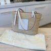 Loewe Square Anagram Straw Basket Tote Bag