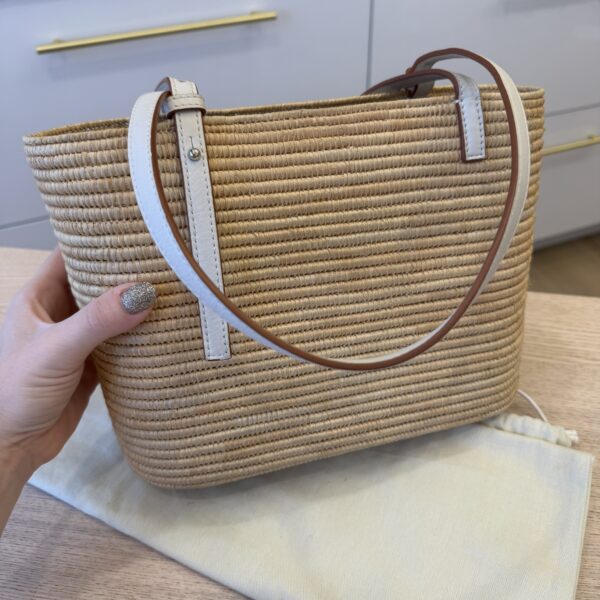 Loewe Square Anagram Straw Basket Tote Bag
