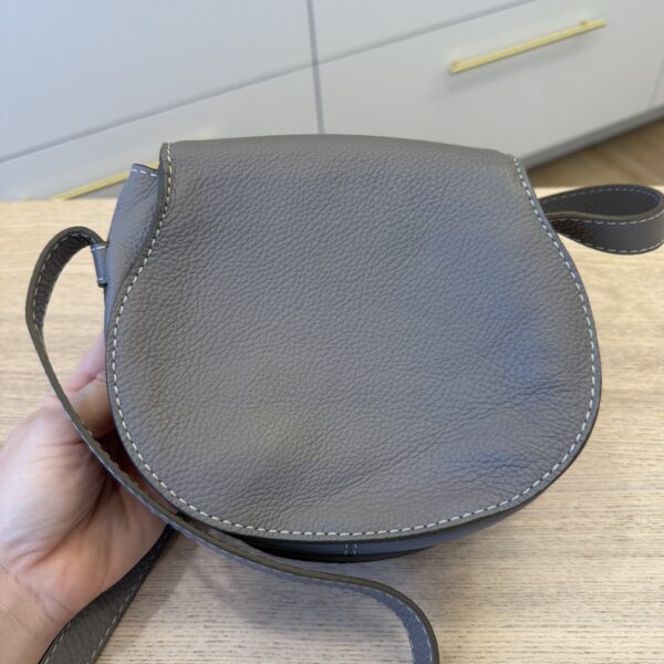 Chloe Marcie Small Crossbody Bag in Grained Calfskin Grey