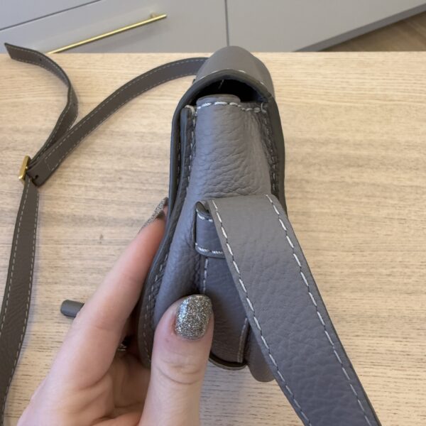 Chloe Marcie Small Crossbody Bag in Grained Calfskin Grey