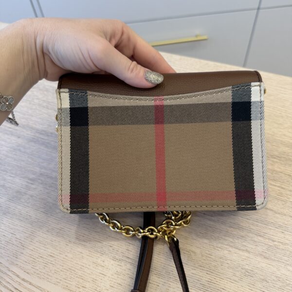 Burberry Brown/Beige House Check Canvas and Leather Hampshire Crossbody Bag