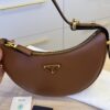 Prada Soft Calfskin Arque Shoulder Bag Cognac