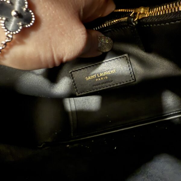 Saint Laurent (YSL) Le 5 à 7 Supple Large Shoulder Bag in Smooth Leather Black