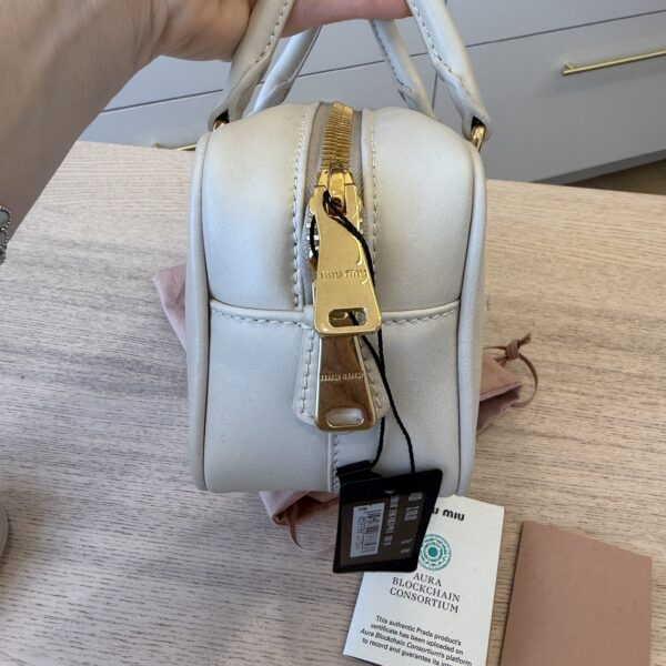 Miu Miu Arcadie Leather Bag Chalk White