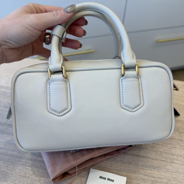 Miu Miu Arcadie Leather Bag Chalk White