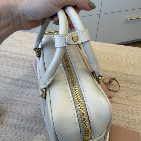 Miu Miu Arcadie Leather Bag Chalk White