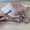 Gucci Calfskin Matelasse Mini GG Marmont Chain Shoulder Bag Perfectly Pink