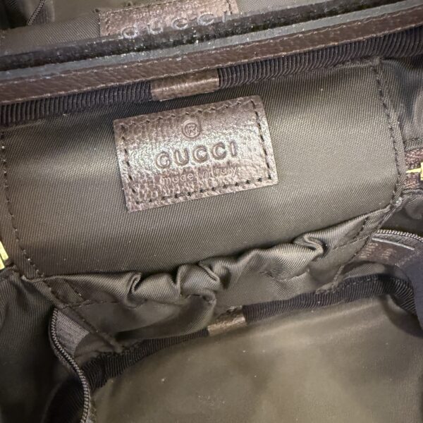 Gucci Ophidia Top Handle Cosmetic Case GG Coated Canvas Mini