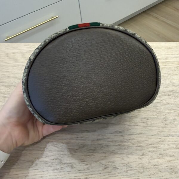 Gucci Ophidia Top Handle Cosmetic Case GG Coated Canvas Mini