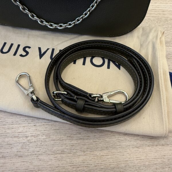 Louis Vuitton Very Calfskin Leather Saddle Shoulder Bag Khaki Green