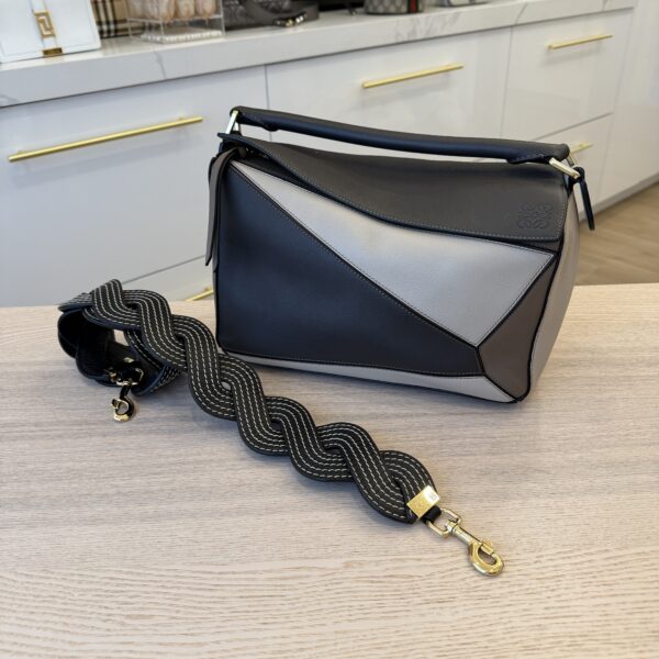 Loewe Calfskin Medium Puzzle Bag Tricolor Medium