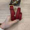 Christian Dior Saddle Bag with Strap Cherry Red Grained Calfskin