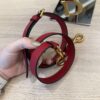 Christian Dior Saddle Bag with Strap Cherry Red Grained Calfskin