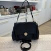 Chloe Grained Calfskin Medium Penelope Shoulder Bag Black