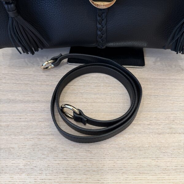 Chloe Grained Calfskin Medium Penelope Shoulder Bag Black