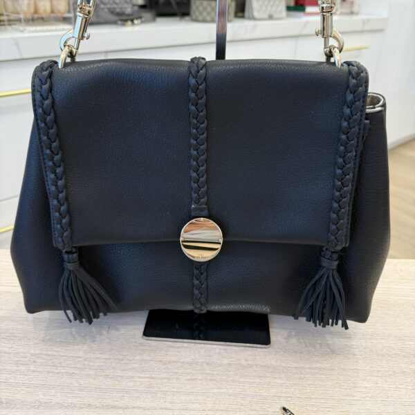 Chloe Grained Calfskin Medium Penelope Shoulder Bag Black