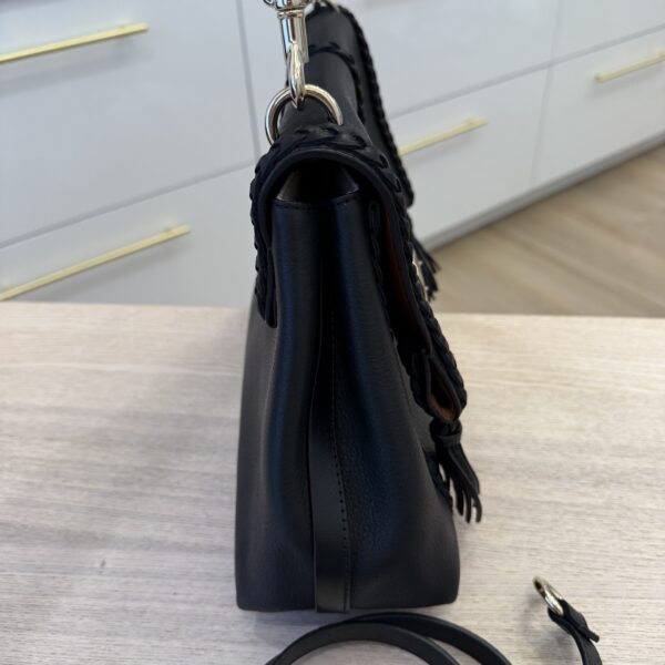 Chloe Grained Calfskin Medium Penelope Shoulder Bag Black