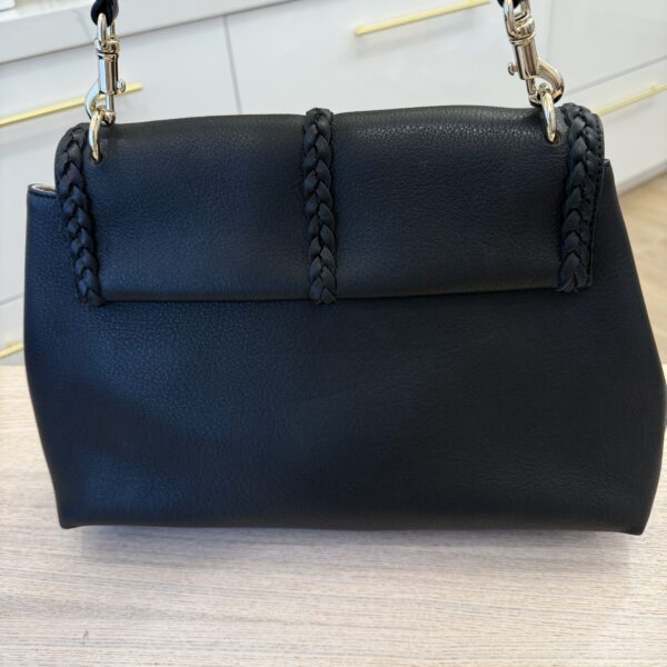Chloe Grained Calfskin Medium Penelope Shoulder Bag Black