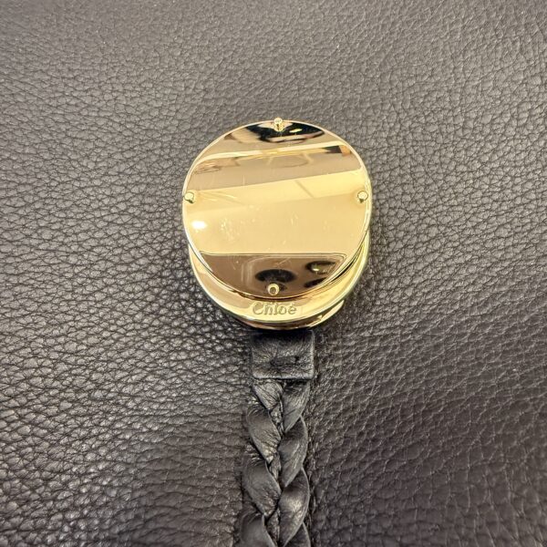 Chloe Grained Calfskin Medium Penelope Shoulder Bag Black