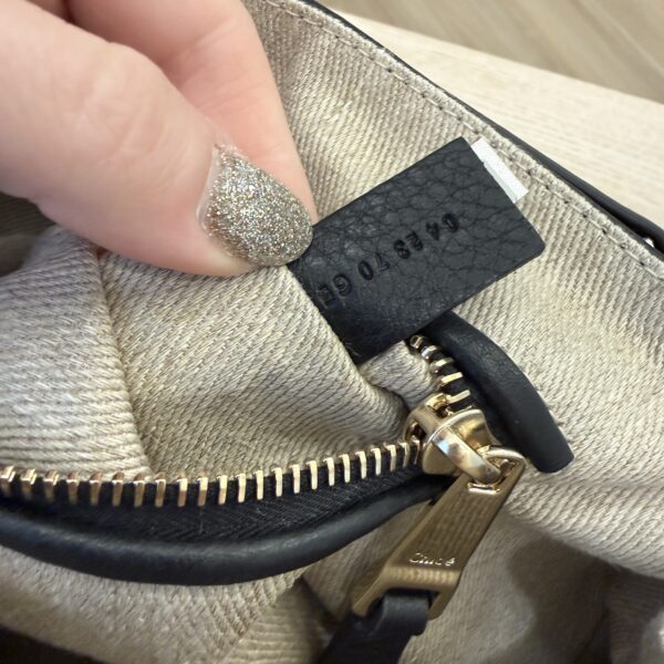 Chloe Grained Calfskin Medium Penelope Shoulder Bag Black