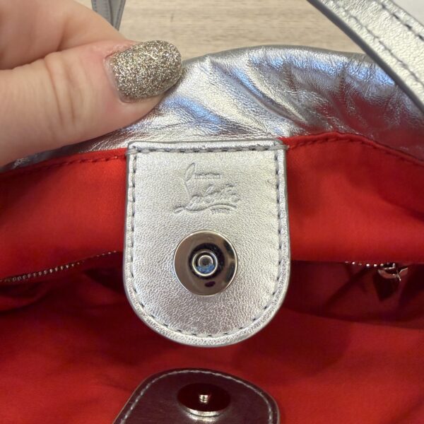 Christian Louboutin Leather Mouchara Silver