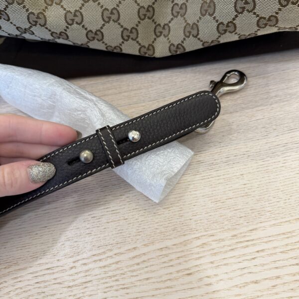 Gucci Beige GG Canvas Icon Bit Medium Hobo Bag