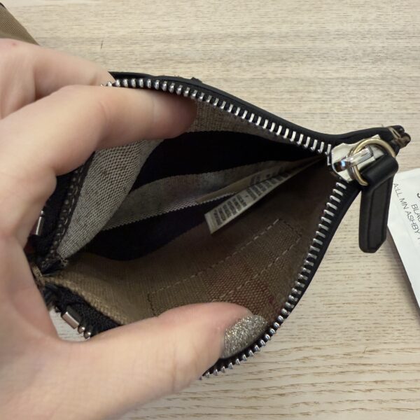 Burberry Black Leather And Check Canvas Mini Ashby Bag