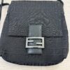 Fendi Zucchino Vitello Tube Messenger Bag Testa di Moro Black