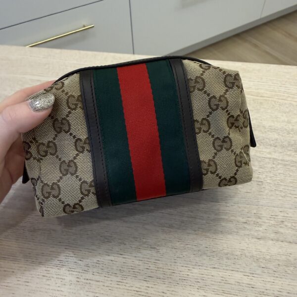 Gucci Original GG Canvas web Cosmetic Case