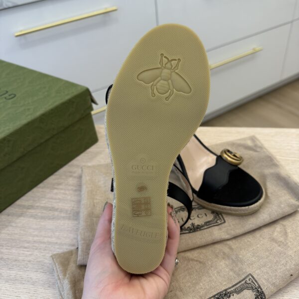 Gucci Marmont GG Wedge Black 38.5