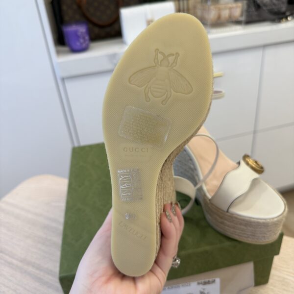 Gucci Marmont GG Wedge Mystic White 39.5