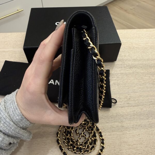 Chanel Caviar Quilted Wallet on Chain WOC Black Gold Hardware