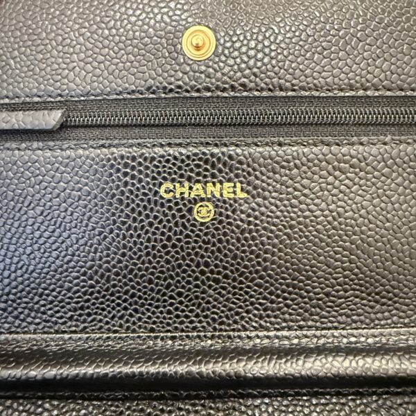 Chanel Caviar Quilted Wallet on Chain WOC Black Gold Hardware